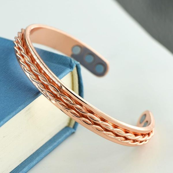 bangle jewelry twist magnetic health bracelet green copper rose gold ladies open for women, Black
bangle jewelry twist magnetic health bracelet green copper rose gold ladies open for women, Black