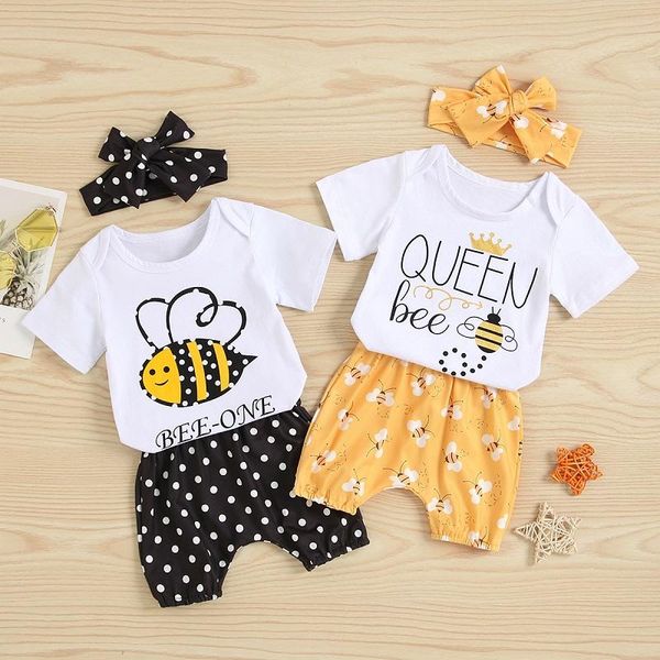 clothing sets 0-12m born baby boy girl short sleeve bee print cotton bodysuit shorts pant bottom headband 3pcs summer clothes set, White
clothing sets 0-12m born baby boy girl short sleeve bee print cotton bodysuit shorts pant bottom headband 3pcs summer clothes set, White