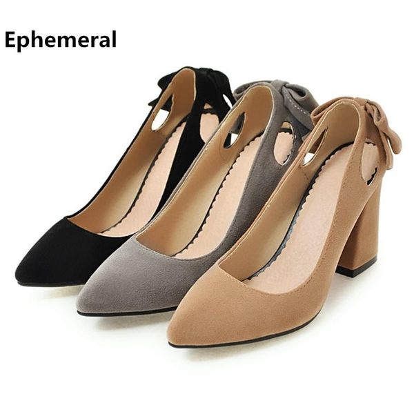 ladies back butterfly-knot pumps flock pointed toe stilettos shallow super high heels shoes sweet chunky heel plus size 3-43 dress, Black
ladies back butterfly-knot pumps flock pointed toe stilettos shallow super high heels shoes sweet chunky heel plus size 3-43 dress, Black