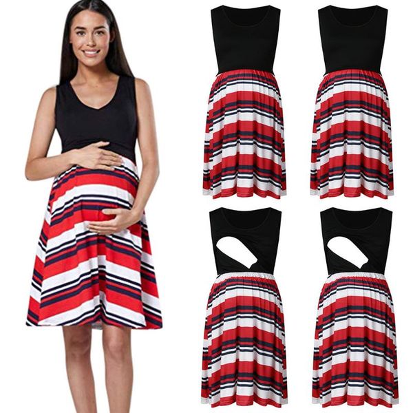 maternity dresses 2021 summer pregnant nursing dress sleeveless stripe print patchwork breastfeeding clothes hamile elbise, White
maternity dresses 2021 summer pregnant nursing dress sleeveless stripe print patchwork breastfeeding clothes hamile elbise, White