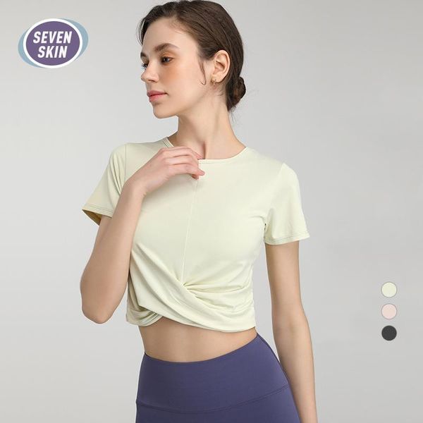 women hem cross stacking yoga gym fitness crop female short sleeve training t-shirts seamless tank outfits, White;red
women hem cross stacking yoga gym fitness crop female short sleeve training t-shirts seamless tank outfits, White;red