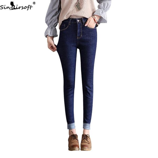 women's jeans skinny spring and summer were thin pencil high waist woman fashion wild elastic slim feet women, Blue
women's jeans skinny spring and summer were thin pencil high waist woman fashion wild elastic slim feet women, Blue