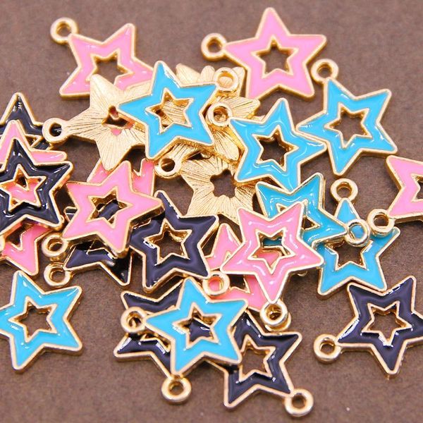 charms 10pcs/lot three colors metal alloy enamel star jewelry pendants for diy bracelet necklace making, Bronze;silver
charms 10pcs/lot three colors metal alloy enamel star jewelry pendants for diy bracelet necklace making, Bronze;silver