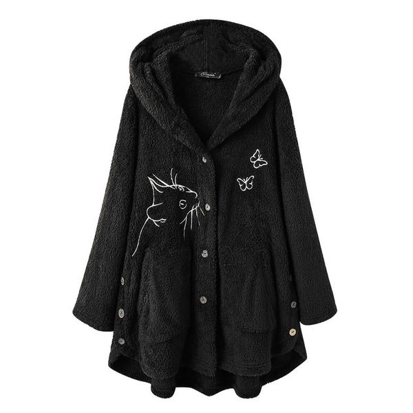 women's jackets women printed button plush hooded loose comfortable cardigan wool fashion streetwear winter jacket chaqueta mujer#8, Black;brown
women's jackets women printed button plush hooded loose comfortable cardigan wool fashion streetwear winter jacket chaqueta mujer#8, Black;brown