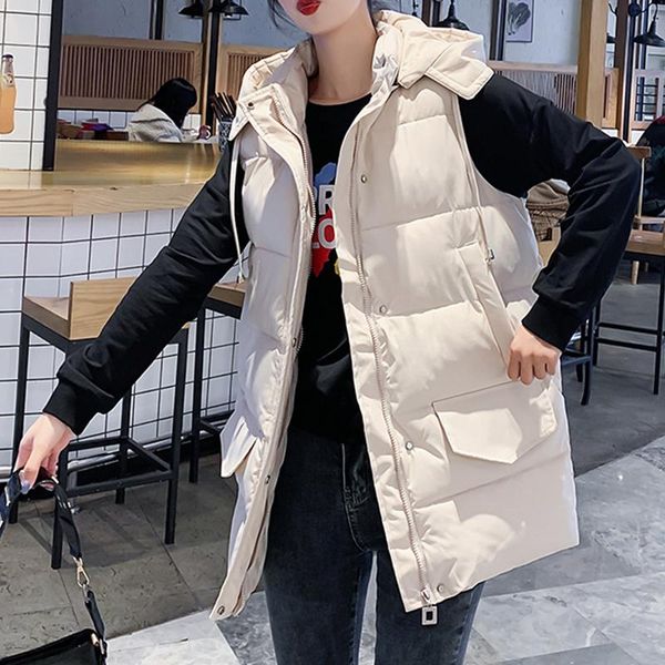 women's vests legible 2021 sleeveless jacket women winter warm hooded waistcoat teen girls, Black;white
women's vests legible 2021 sleeveless jacket women winter warm hooded waistcoat teen girls, Black;white