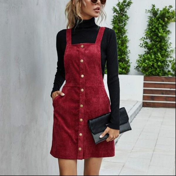 womens women dress corduroy a line spring autumn cute solid color square collar suspender single breasted overall mini, Black;gray
womens women dress corduroy a line spring autumn cute solid color square collar suspender single breasted overall mini, Black;gray