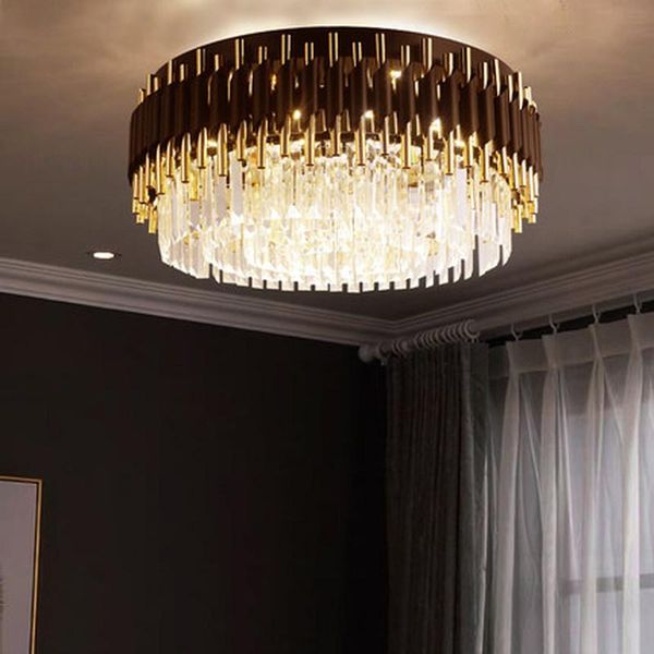ceiling lights luxury black chandelier for living room crystal light fixture round modern led lustres de cristal
ceiling lights luxury black chandelier for living room crystal light fixture round modern led lustres de cristal