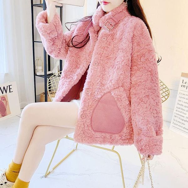 women's jackets 2021 autumn and winter fashion imitation lamb wool short jacket female korean version loose single-breasted cardigan to, Black;brown
women's jackets 2021 autumn and winter fashion imitation lamb wool short jacket female korean version loose single-breasted cardigan to, Black;brown