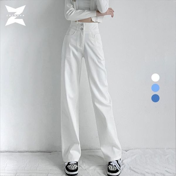 white high waist streetwear womens jean baggy mom vintage denim trousers pocket washed casual fashion y2k pants, Blue
white high waist streetwear womens jean baggy mom vintage denim trousers pocket washed casual fashion y2k pants, Blue