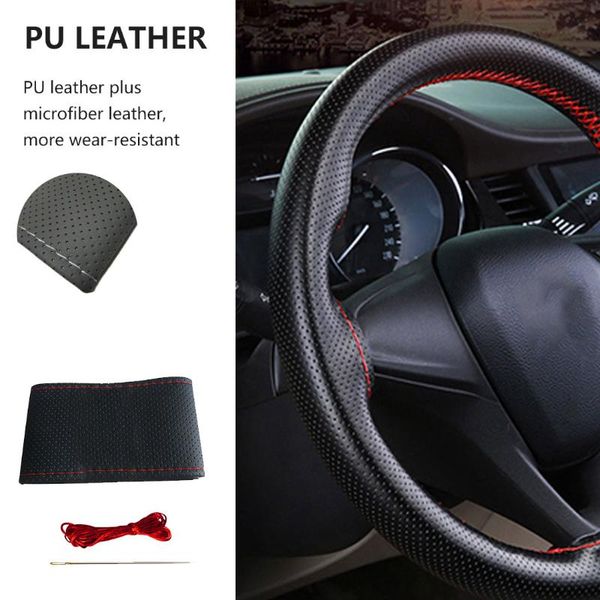 steering wheel covers diy car braid cover needles and thread artificial pu leather suite texture soft auto accessories
steering wheel covers diy car braid cover needles and thread artificial pu leather suite texture soft auto accessories