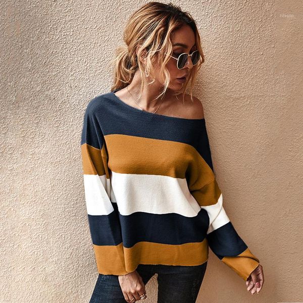 women's sweaters women spring autumn o-neck stripe sweater female long sleeve off-shoulder pullovers loose basic short ladies jumper ou, White;black
women's sweaters women spring autumn o-neck stripe sweater female long sleeve off-shoulder pullovers loose basic short ladies jumper ou, White;black