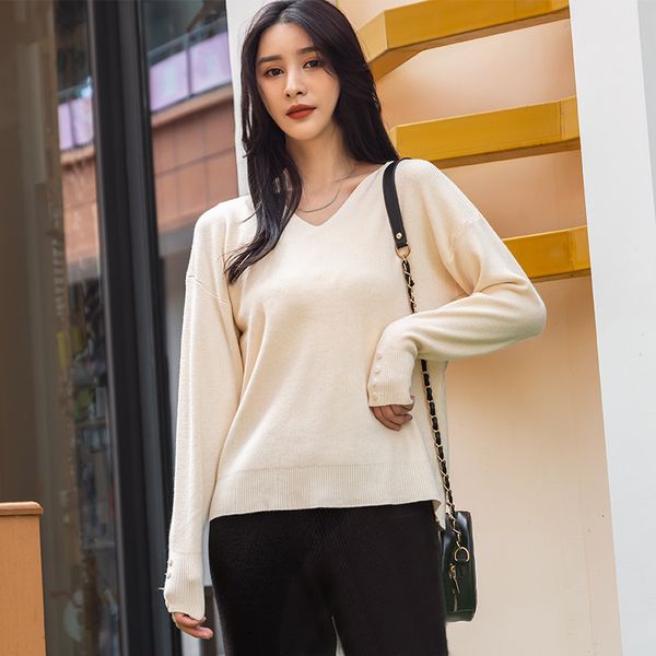 women's sweaters winter autumn cotton-knit blouses with low-necked, solid-coloured low-chance jumpers mesh women's, White;black
women's sweaters winter autumn cotton-knit blouses with low-necked, solid-coloured low-chance jumpers mesh women's, White;black