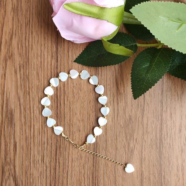 charm bracelets 1pc 8mm white heart shape natural freshwater shell mop beads with gold jewelry diy craft for women gift, Golden;silver
charm bracelets 1pc 8mm white heart shape natural freshwater shell mop beads with gold jewelry diy craft for women gift, Golden;silver