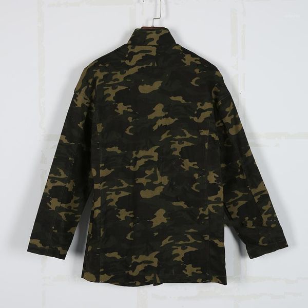 women's wool & blends camouflage coat european american-style fold-down collar women jacket straight type printing single-breasted mid-, Black
women's wool & blends camouflage coat european american-style fold-down collar women jacket straight type printing single-breasted mid-, Black