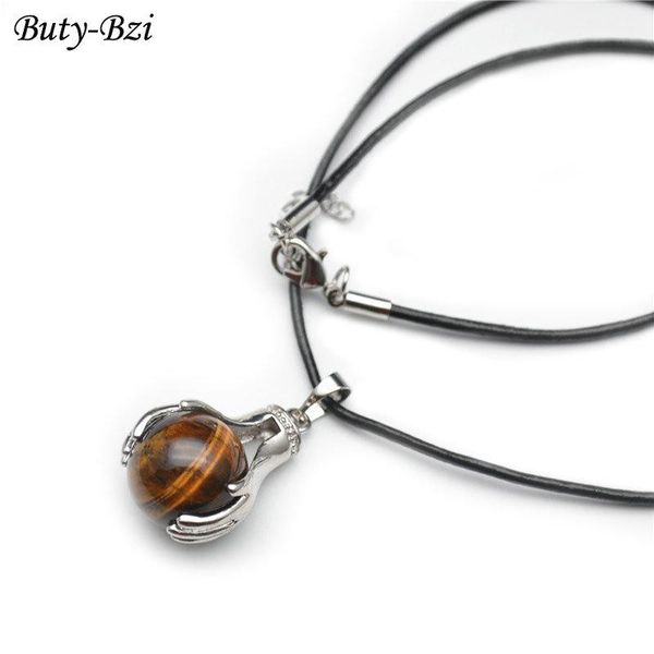 pendant necklaces natural genstome hands hold round ball shape pendants leather cord chain necklace woman man jewelry party gift, Silver
pendant necklaces natural genstome hands hold round ball shape pendants leather cord chain necklace woman man jewelry party gift, Silver