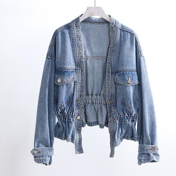 women's jackets autumn 2021 korean style short denim jacket female v-neck waist fashion trend all-match ladies coats blue overcoat, Black;brown
women's jackets autumn 2021 korean style short denim jacket female v-neck waist fashion trend all-match ladies coats blue overcoat, Black;brown