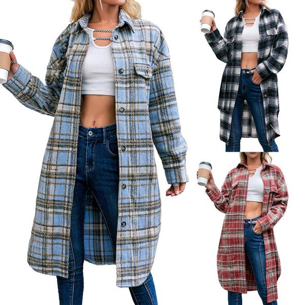 women's jackets women plaid coat long sleeve lapel neck buttons overcoat casual party fall spring, Black;brown
women's jackets women plaid coat long sleeve lapel neck buttons overcoat casual party fall spring, Black;brown