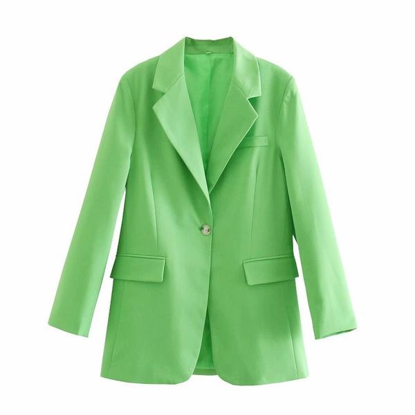 women's suits & blazers 2021 women fashion light green blazer long sleeves pockets casual basic style coat loose woman outwear femme ve, White;black
women's suits & blazers 2021 women fashion light green blazer long sleeves pockets casual basic style coat loose woman outwear femme ve, White;black