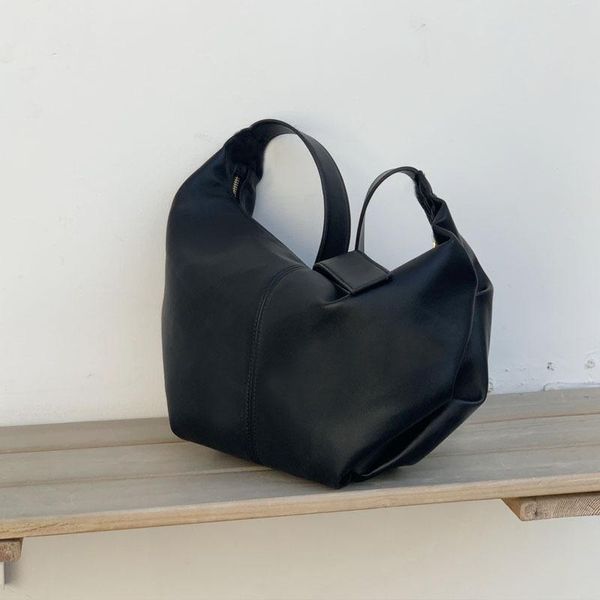 large capacity dumpling cross-body bag soft leather handbag cross body