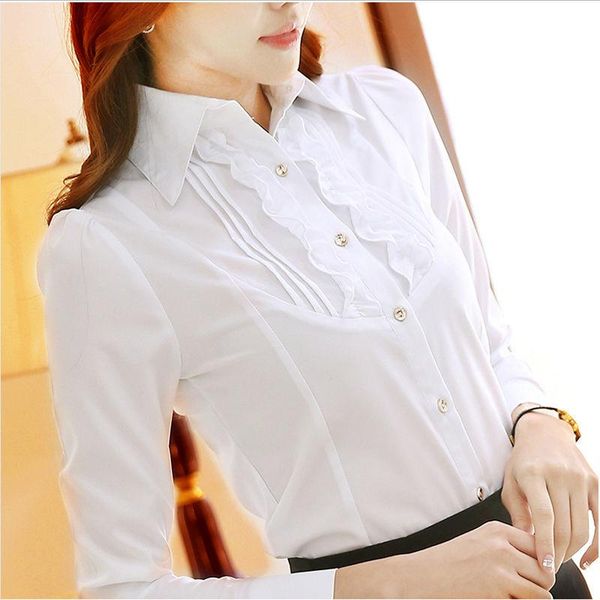 fashion chiffon shirts long sleeve embroidery turn-down collar blouses single row multi button casual women's df3269 &, White
fashion chiffon shirts long sleeve embroidery turn-down collar blouses single row multi button casual women's df3269 &, White