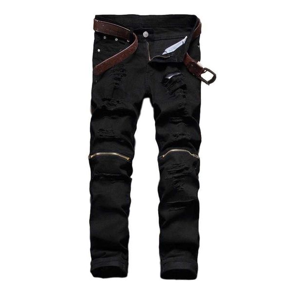 idopy men`s fashion street style jeans with knee zippers distressed ripped hip hop stretchy denim joggers pants x0621, Blue
idopy men`s fashion street style jeans with knee zippers distressed ripped hip hop stretchy denim joggers pants x0621, Blue
