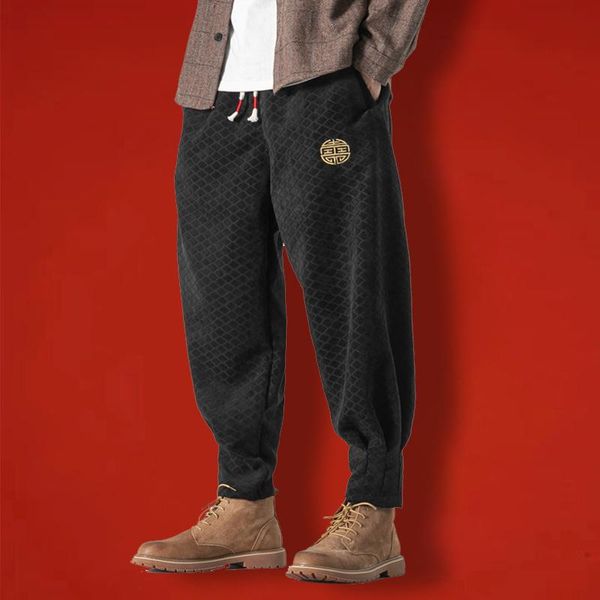 men's pants 2021 winter men thick harem mens warm sweatpants man joggers male chinese style retro streetwear trousers m-5xl, Black
men's pants 2021 winter men thick harem mens warm sweatpants man joggers male chinese style retro streetwear trousers m-5xl, Black