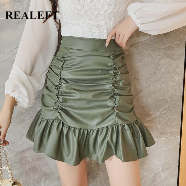autumn winter pu leather women fishtail skirts elegant high waist party wrap mermaid mini female 210428, Black
autumn winter pu leather women fishtail skirts elegant high waist party wrap mermaid mini female 210428, Black