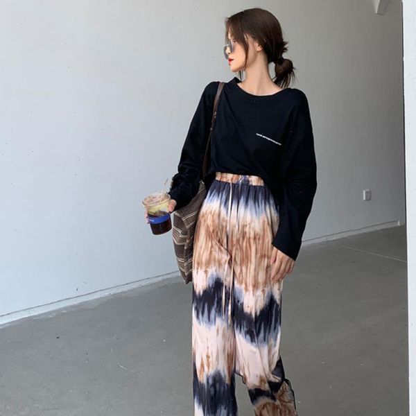 missnight wide leg tie women capris dye loose korean style elastic waist drawstring streetwear casual long, Black;white
missnight wide leg tie women capris dye loose korean style elastic waist drawstring streetwear casual long, Black;white