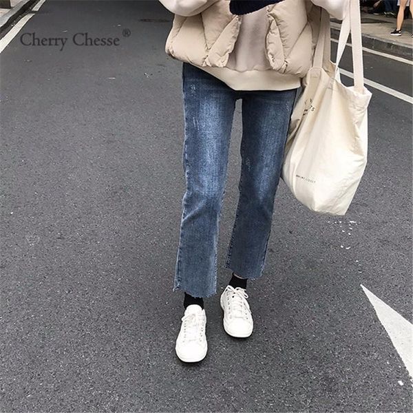 women's jeans cherry chesse vintage women pocket button straight female autumn spring casual denim trousers, Blue
women's jeans cherry chesse vintage women pocket button straight female autumn spring casual denim trousers, Blue