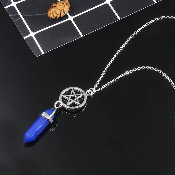 amethysts quartz crystal bullet necklace bohemia hexagonal healing jewelry natural stone pendant necklaces chakra jewellry, Silver
amethysts quartz crystal bullet necklace bohemia hexagonal healing jewelry natural stone pendant necklaces chakra jewellry, Silver