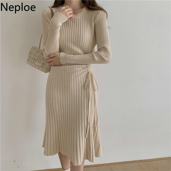 casual dresses neploe knitted slim waist drawstring o-neck long sleeve solid robe fall clothes bodycon elegant dress for women 4f944, Black;gray
casual dresses neploe knitted slim waist drawstring o-neck long sleeve solid robe fall clothes bodycon elegant dress for women 4f944, Black;gray