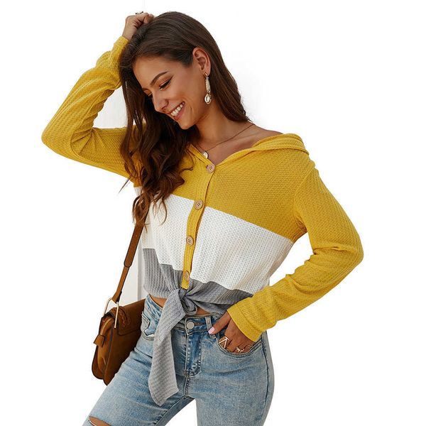 knitted spring autumn women blouse shirt v neck long sleeve buttons patchwork blusas mujer de moda 210526, White
knitted spring autumn women blouse shirt v neck long sleeve buttons patchwork blusas mujer de moda 210526, White