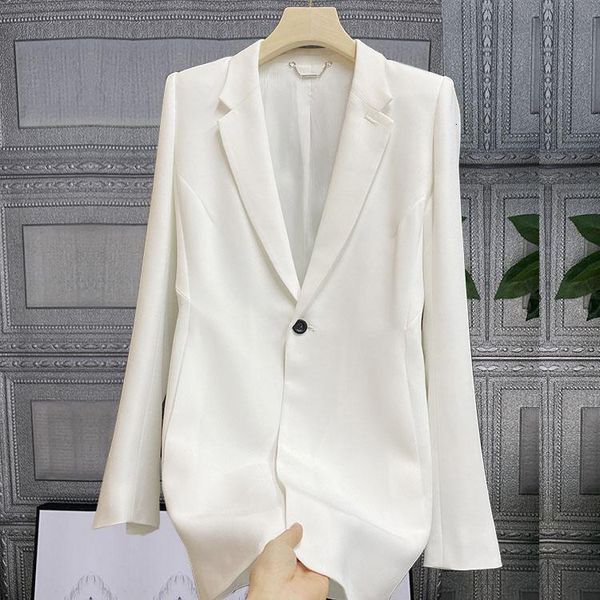 women's suits & blazers autumn long sleeve notched collar blazer coat women korean single button causal solid suit jacket fkb3, White;black
women's suits & blazers autumn long sleeve notched collar blazer coat women korean single button causal solid suit jacket fkb3, White;black