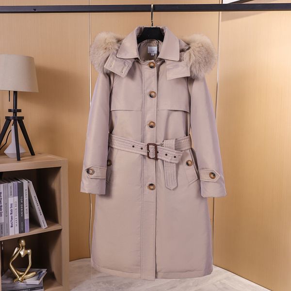 real fox fur collar high-end winter new slim fit slimming european and american classic mid-length thickened outer order womens down jacket, Black
real fox fur collar high-end winter new slim fit slimming european and american classic mid-length thickened outer order womens down jacket, Black