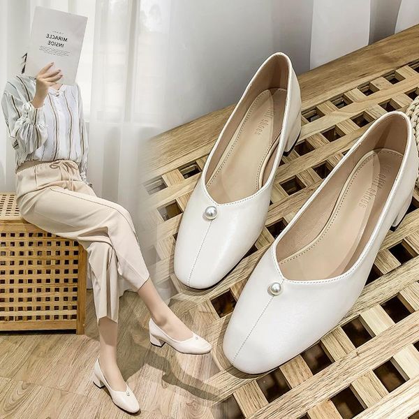 dress shoes women sweet pearl sewing slip on pumps soft leather shallow ladies square toe thick med high heels zapatos mujer2021, Black
dress shoes women sweet pearl sewing slip on pumps soft leather shallow ladies square toe thick med high heels zapatos mujer2021, Black