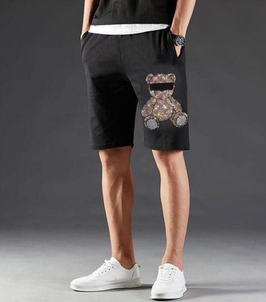 men's shorts summer rhinestones men streetwear fashion slim good quality cotton short pant, White;black
men's shorts summer rhinestones men streetwear fashion slim good quality cotton short pant, White;black
