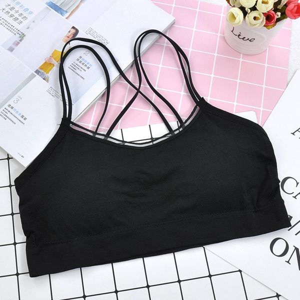 push up sports bra yoga fitness for womens gym running padded athletic vest underwear shockproof strappy clothing, White;black
push up sports bra yoga fitness for womens gym running padded athletic vest underwear shockproof strappy clothing, White;black