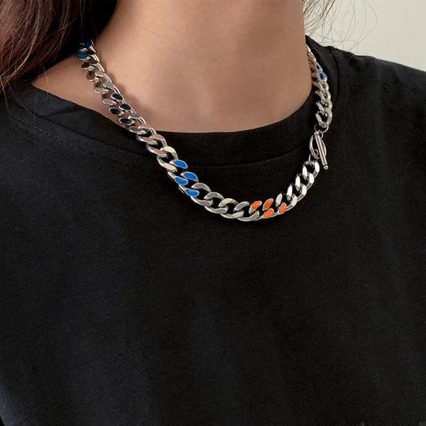 chokers lacteo 2021 fashion trendy colorful metal chain choker necklace steampunk asymmetric circle stick pendant women jewelry, Golden;silver
chokers lacteo 2021 fashion trendy colorful metal chain choker necklace steampunk asymmetric circle stick pendant women jewelry, Golden;silver