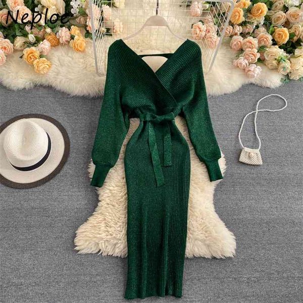 neploe v-neck slim waist bodycon dresses women chic drawstring knitted femme vestidos autumn fashion batwing sleeve dress 210423, Black;gray
neploe v-neck slim waist bodycon dresses women chic drawstring knitted femme vestidos autumn fashion batwing sleeve dress 210423, Black;gray