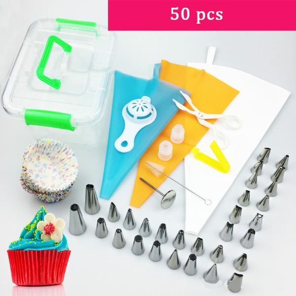 baking & pastry tools 50-piece family diy set decorating bag cake dessert tool combination plastic storage box
baking & pastry tools 50-piece family diy set decorating bag cake dessert tool combination plastic storage box