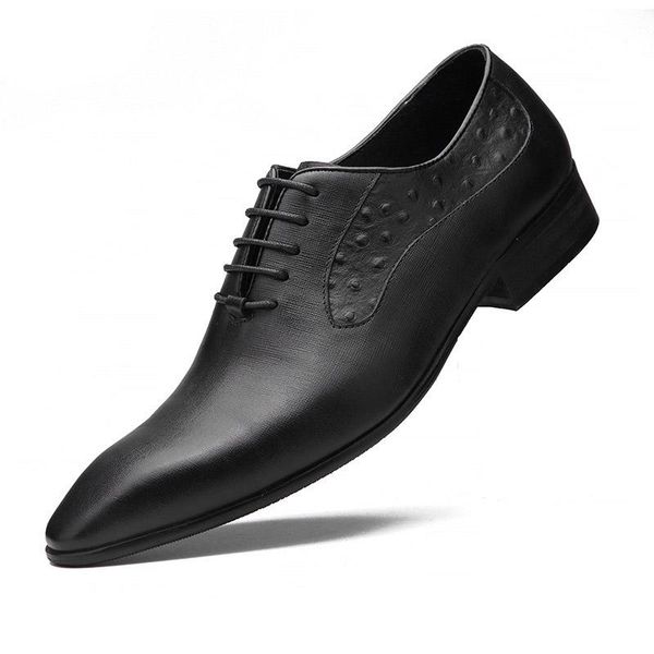 italian handmade dress shoes genuine leather wedding ostrich pattern oxfords pointed toe lace up formal offcie men g285, Black
italian handmade dress shoes genuine leather wedding ostrich pattern oxfords pointed toe lace up formal offcie men g285, Black