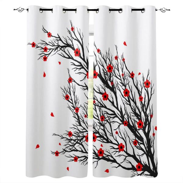 black branch silhouette red plum window curtains living room fabric drapes curtain home draperies for kitchen &
black branch silhouette red plum window curtains living room fabric drapes curtain home draperies for kitchen &