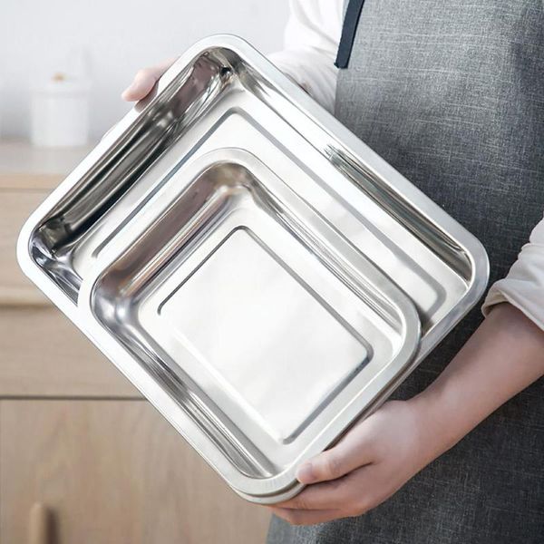 kitchen storage & organization 5 sizes dish stainless steel tray restaurant flat serving tools
kitchen storage & organization 5 sizes dish stainless steel tray restaurant flat serving tools
