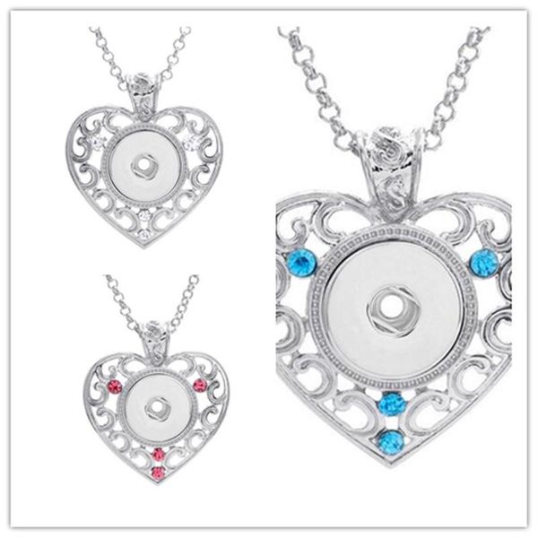 pendant necklaces 3 colour rhinestone heart snap button necklace fit 18mm buttons for women charm fashion interchangeable jewelry 10pcs, Silver
pendant necklaces 3 colour rhinestone heart snap button necklace fit 18mm buttons for women charm fashion interchangeable jewelry 10pcs, Silver