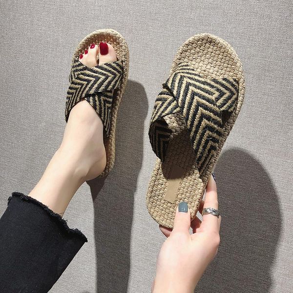 slippers weave cross summer women beach shoes boho sea flip flops sandals casual non-slip on slide, Black
slippers weave cross summer women beach shoes boho sea flip flops sandals casual non-slip on slide, Black