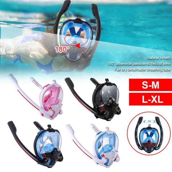 adults swimming mask diving goggles underwater breathing apparatus full face snorkel anti-fog 180° panoramic masks
adults swimming mask diving goggles underwater breathing apparatus full face snorkel anti-fog 180° panoramic masks