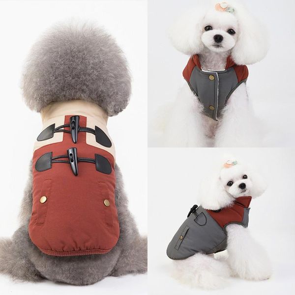 dog apparel fashion horn buckle cotton pet clothes thick windproof costume overalls for coat winter vest pets dogs clothing
dog apparel fashion horn buckle cotton pet clothes thick windproof costume overalls for coat winter vest pets dogs clothing