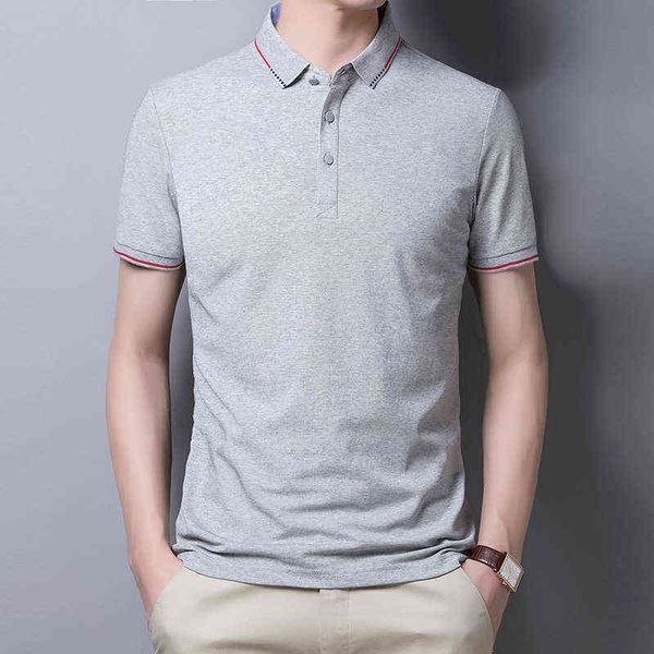 2021 summer men's lapel mercerized cotton short sleeve slim fit casual t-shirt love bottomed shirt trend, White;black
2021 summer men's lapel mercerized cotton short sleeve slim fit casual t-shirt love bottomed shirt trend, White;black