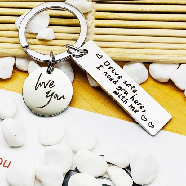 keychains stainless steel drive safe keychain i need you here with me pendant key chain car ring jewelry for lovers couple gifts, Silver
keychains stainless steel drive safe keychain i need you here with me pendant key chain car ring jewelry for lovers couple gifts, Silver