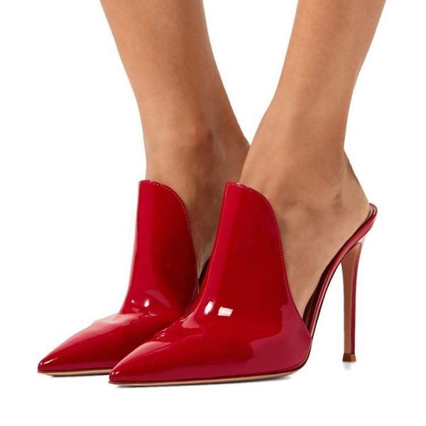 sandals fashion red shiny women high heels pointed toe slip on lady 12cm stilettos custom colors, Black
sandals fashion red shiny women high heels pointed toe slip on lady 12cm stilettos custom colors, Black